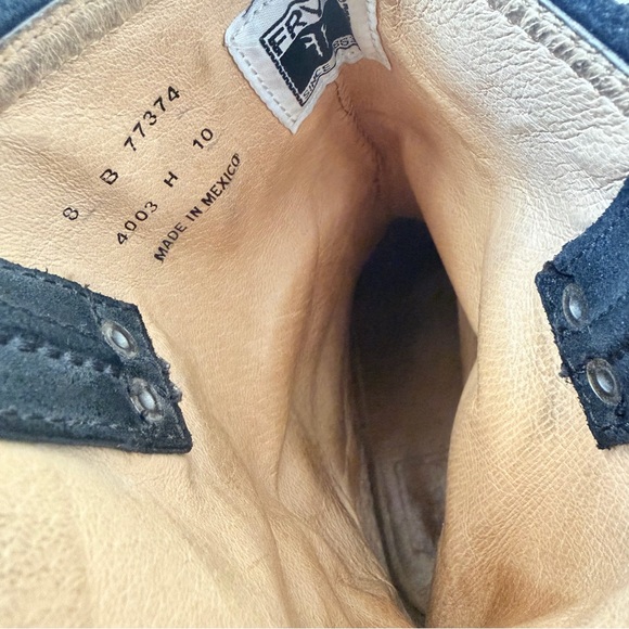 Frye Carmen Harness Black Leather Short Moto Riding Cowboy Boot | US 8 - Picture 9 of 10